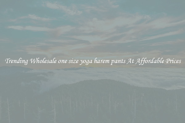 Trending Wholesale one size yoga harem pants At Affordable Prices