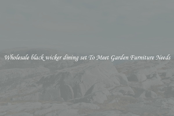 Wholesale black wicker dining set To Meet Garden Furniture Needs