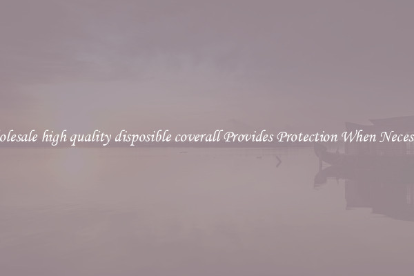 Wholesale high quality disposible coverall Provides Protection When Necessary