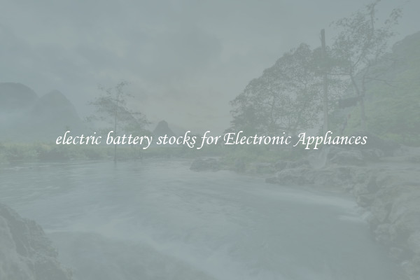 electric battery stocks for Electronic Appliances