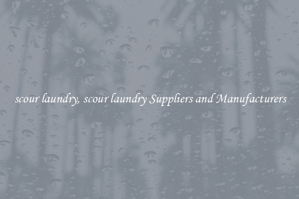 scour laundry, scour laundry Suppliers and Manufacturers