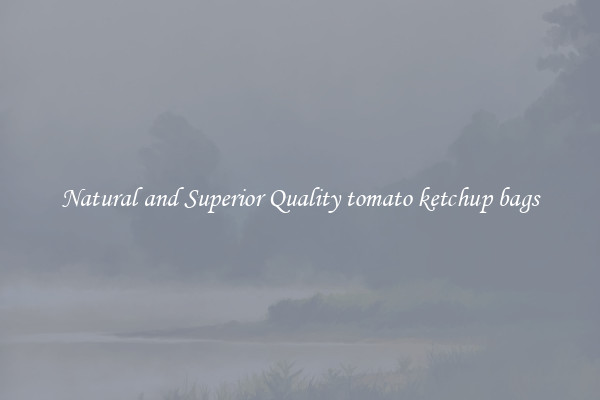 Natural and Superior Quality tomato ketchup bags