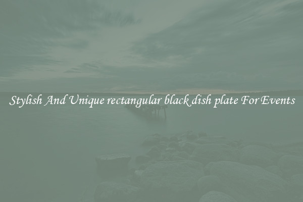 Stylish And Unique rectangular black dish plate For Events