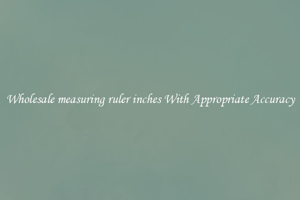 Wholesale measuring ruler inches With Appropriate Accuracy