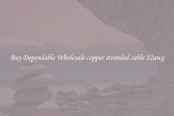 Buy Dependable Wholesale copper stranded cable 12awg