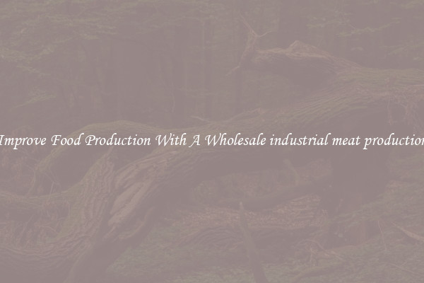Improve Food Production With A Wholesale industrial meat production