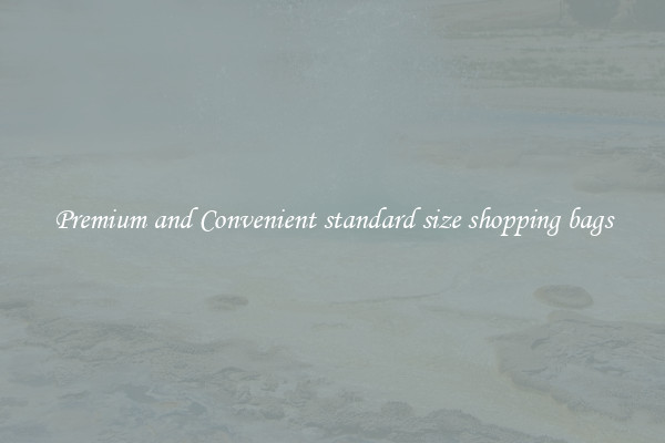 Premium and Convenient standard size shopping bags