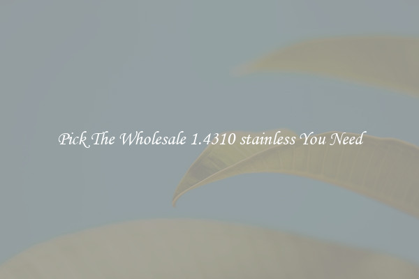 Pick The Wholesale 1.4310 stainless You Need
