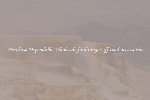 Purchase Dependable Wholesale ford ranger off road accessories