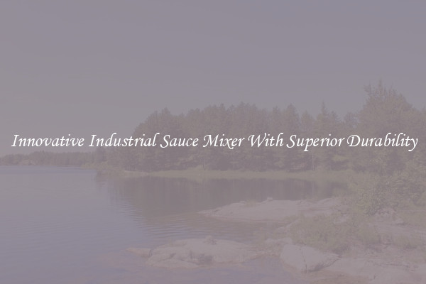 Innovative Industrial Sauce Mixer With Superior Durability