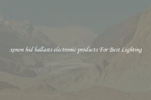 xenon hid ballasts electronic products For Best Lighting