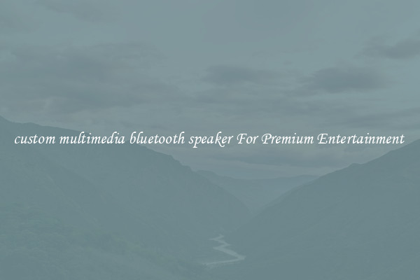 custom multimedia bluetooth speaker For Premium Entertainment 