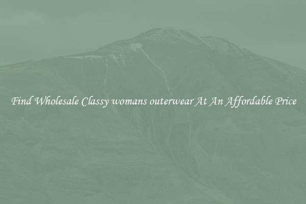 Find Wholesale Classy womans outerwear At An Affordable Price